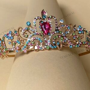 Elegant Multicolor Crystal Tiara